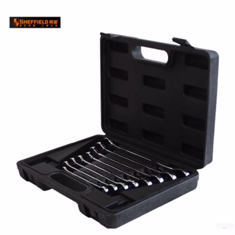 SHEFFIELD/钢盾 8件套公制精抛光棘开两用长快扳组套 S018601