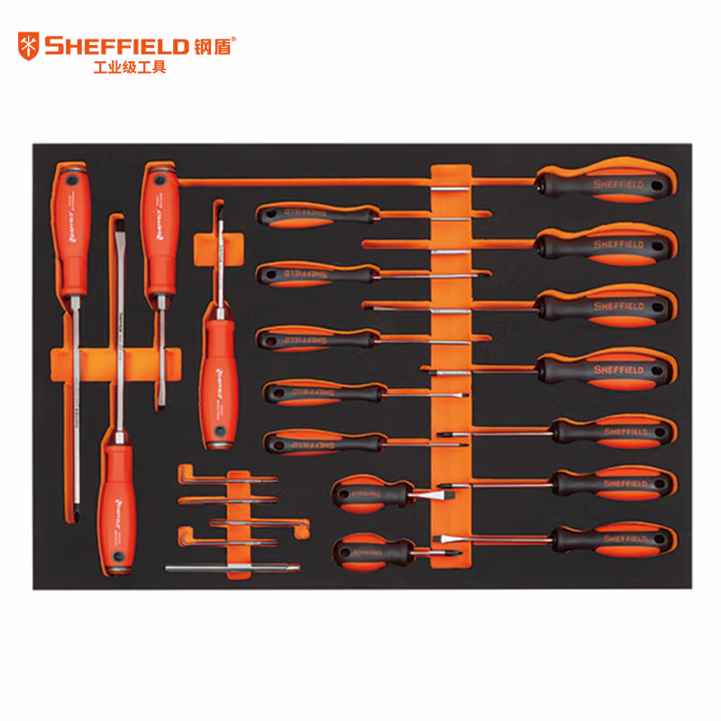 SHEFFIELD/钢盾 23件套螺丝批工具托组套 S025048