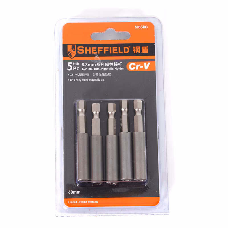 SHEFFIELD/钢盾 5件套6.3mm系列磁性接杆60mm S053403