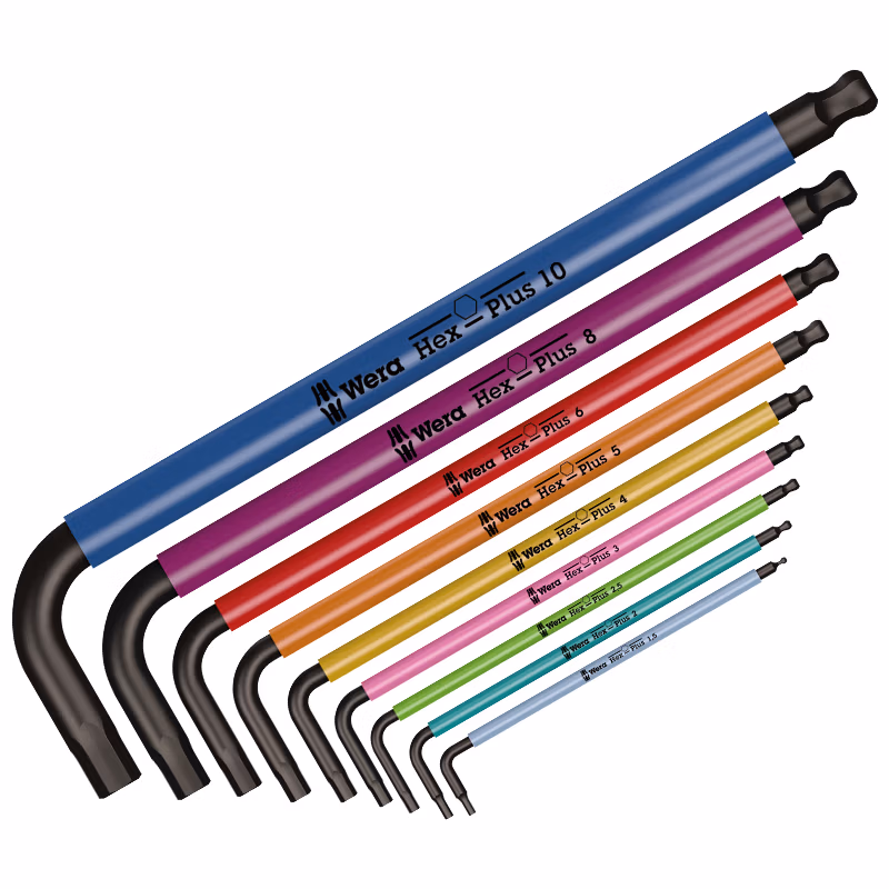 WERA/维拉 950 SPKL 多彩加长型内六角扳手 5.0x154 05022610001