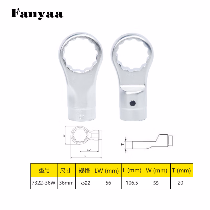 Fanyaa/泛亚 φ22mm凸圆柱可换头扭矩扳手梅花交换头 7322-36W