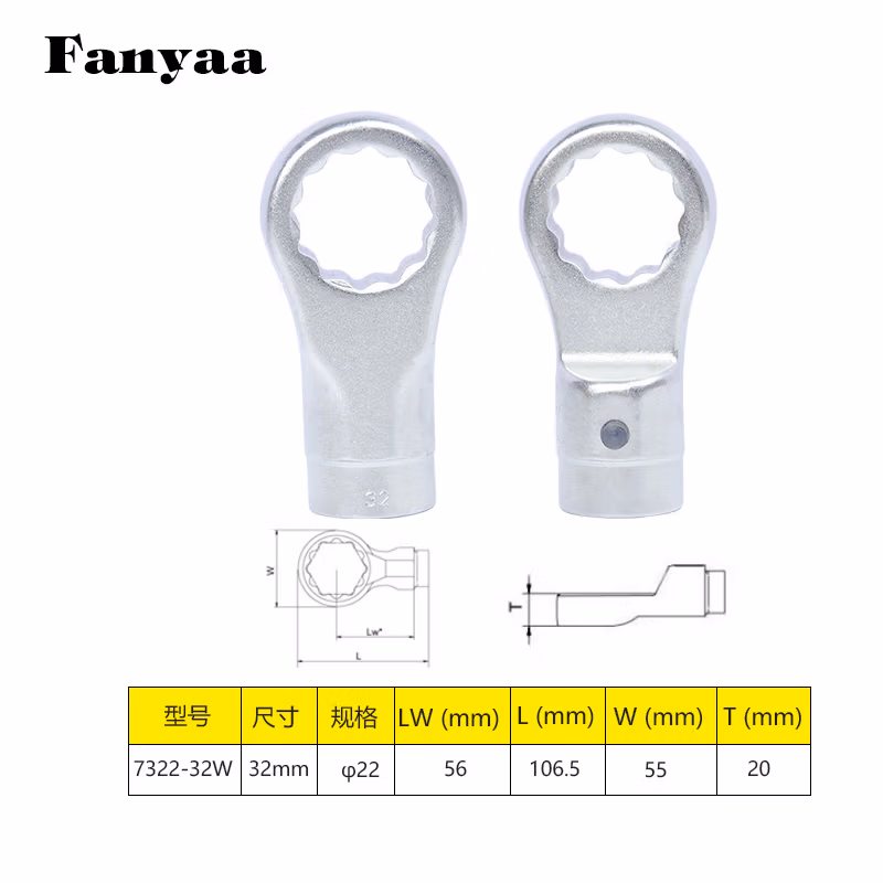 Fanyaa/泛亚 φ22mm凸圆柱可换头扭矩扳手梅花交换头 7322-32W