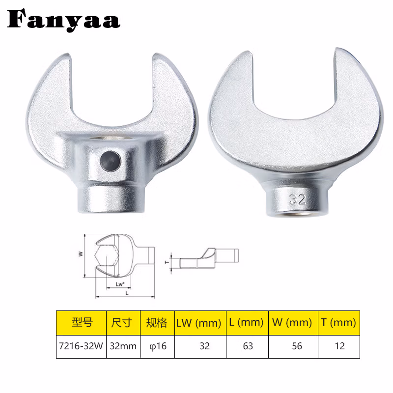 Fanyaa/泛亚 φ16mm凸圆柱可换头扭矩扳手开口交换头 7216-32W