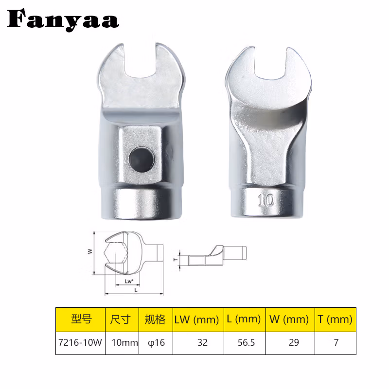 Fanyaa/泛亚 φ16mm凸圆柱可换头扭矩扳手开口交换头 7216-10W