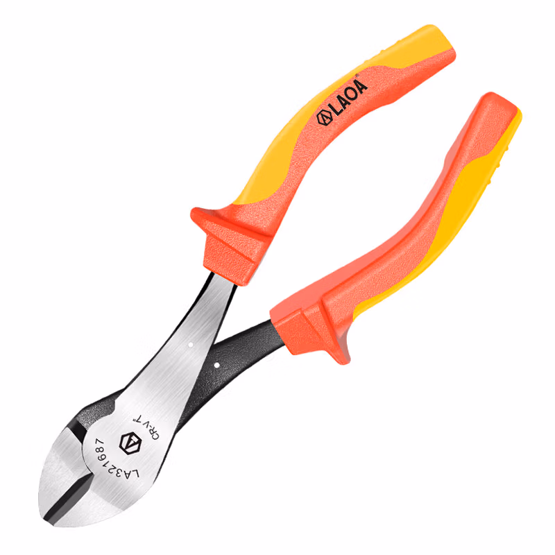 LAOA/老A 绝缘偏心大头斜嘴钳7