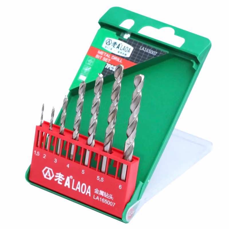 LAOA/老A 磨制麻花钻头金属钻头组7件套 LA165007