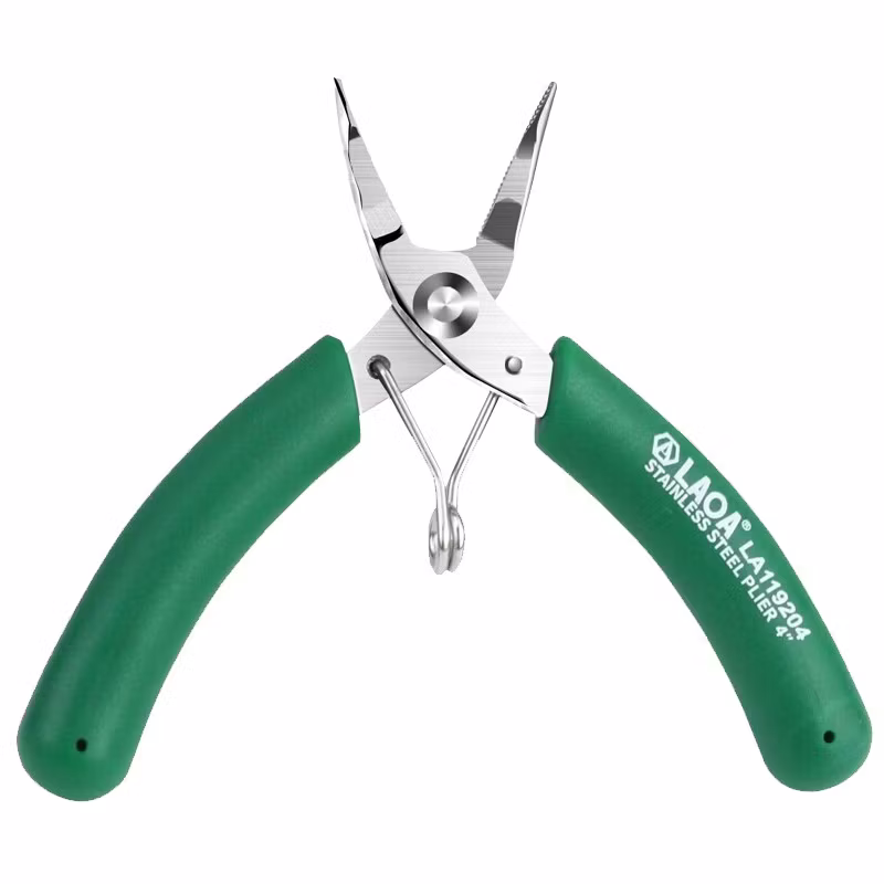 LAOA/老A 不锈钢掌心有牙弯嘴钳 LA119204