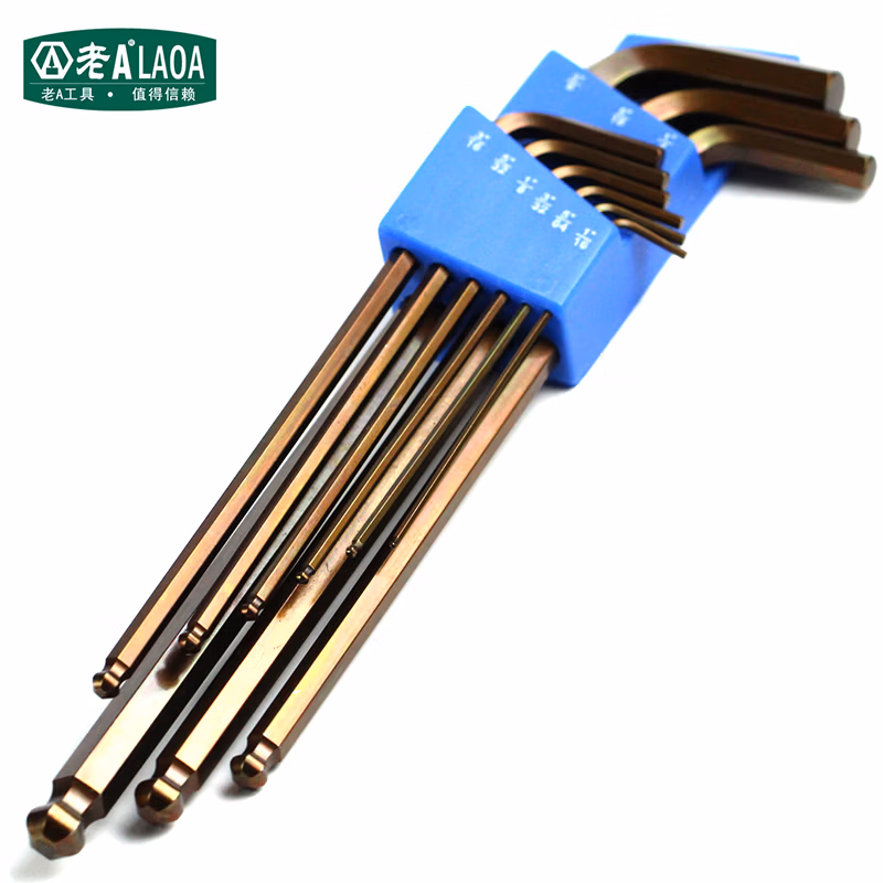 LAOA/老A 特长球头9件套英制内六角扳手 LA313109
