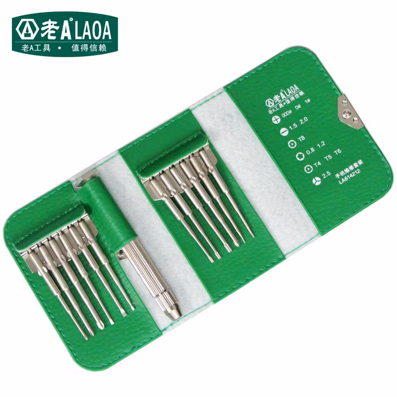 LAOA/老A 12件螺丝批维修包  绿色包 手机 LA614212