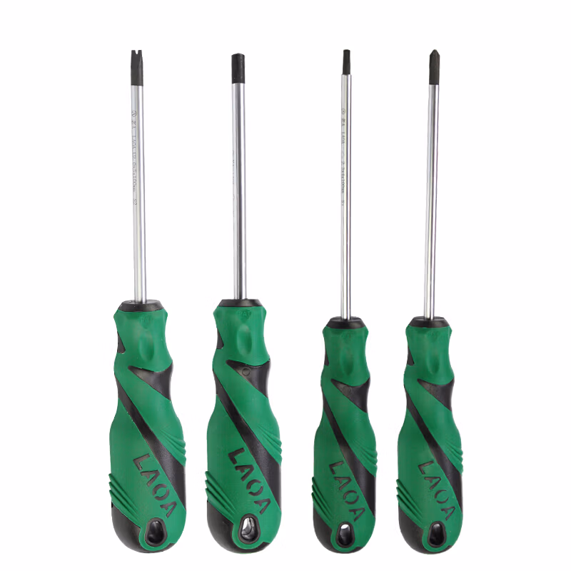 LAOA/老A 12款S2橡塑柄4PCS拆插座螺丝批组套 LA614054