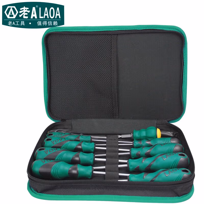 LAOA/老A 12款S2橡塑柄螺丝批套装 9PC牛津包装 LA612019