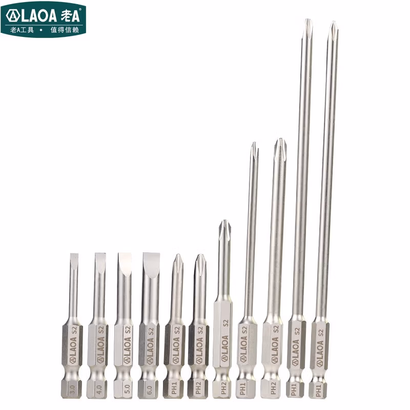 LAOA/老A 2PCS 1/4＂系列一字批嘴批头 50*S3.0 LA619S30