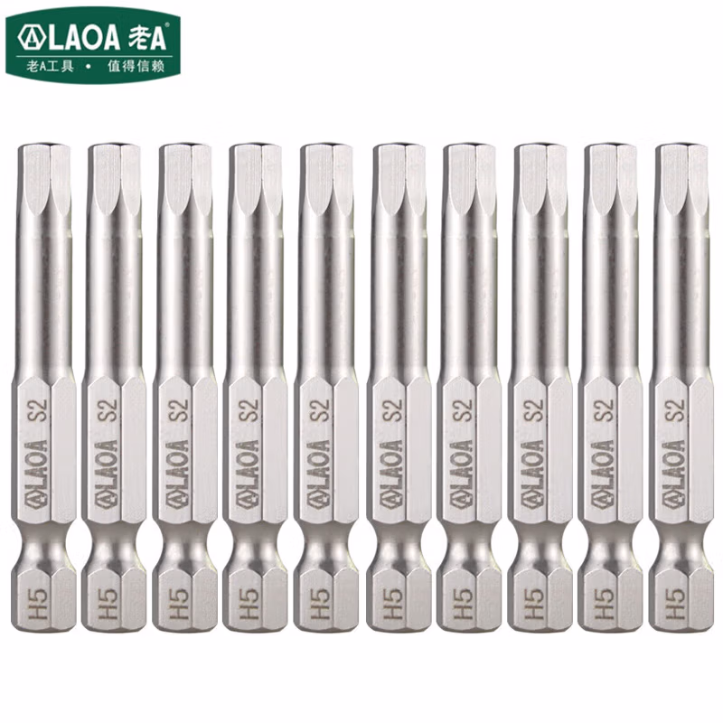 LAOA/老A 2PCS 1/4＂系列内六角批嘴批头 H5.0 LA619H50