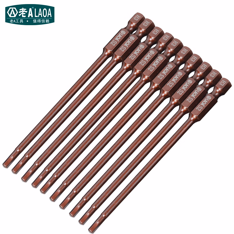 LAOA/老A 1/4＂系列内六角批嘴批头 150*H4.0mm LA616240