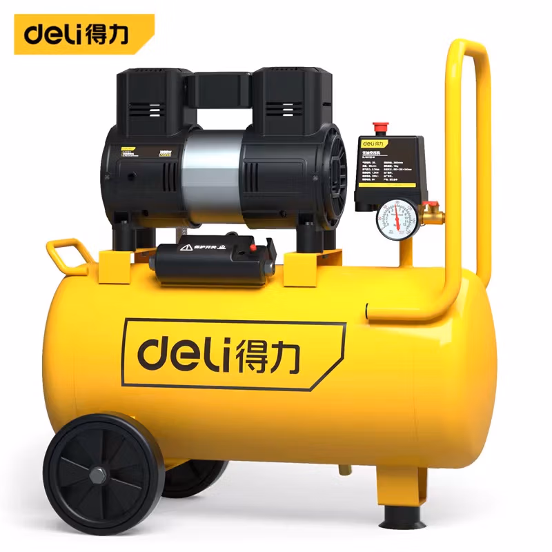 DELI/得力 deli得力DL-WKY25-W无油空压机1200W25L(黄)(台) DL-WKY25-W