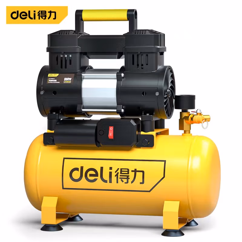 DELI/得力 deli得力DL-WKY06-W无油空压机850W6L(黄)(台) DL-WKY06-W