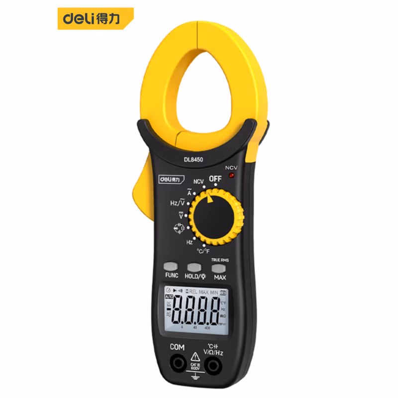 DELI/得力 deli得力DL8450钳形万用表3999位(黄)(台) DL8450