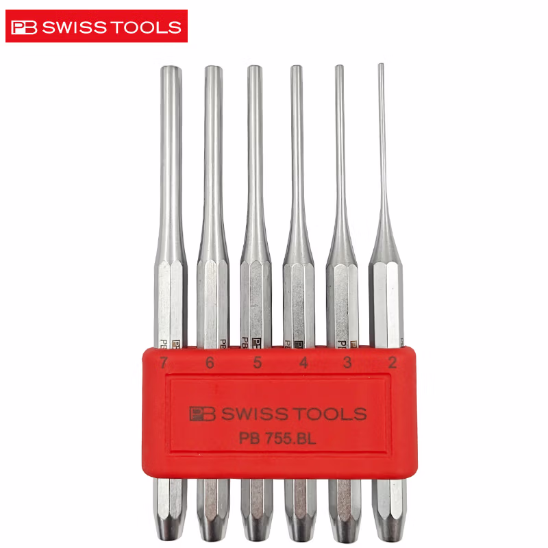 PB SWISS TOOLS/ 瑞铂 八棱柄销式冲头6件套 PB 755.BL