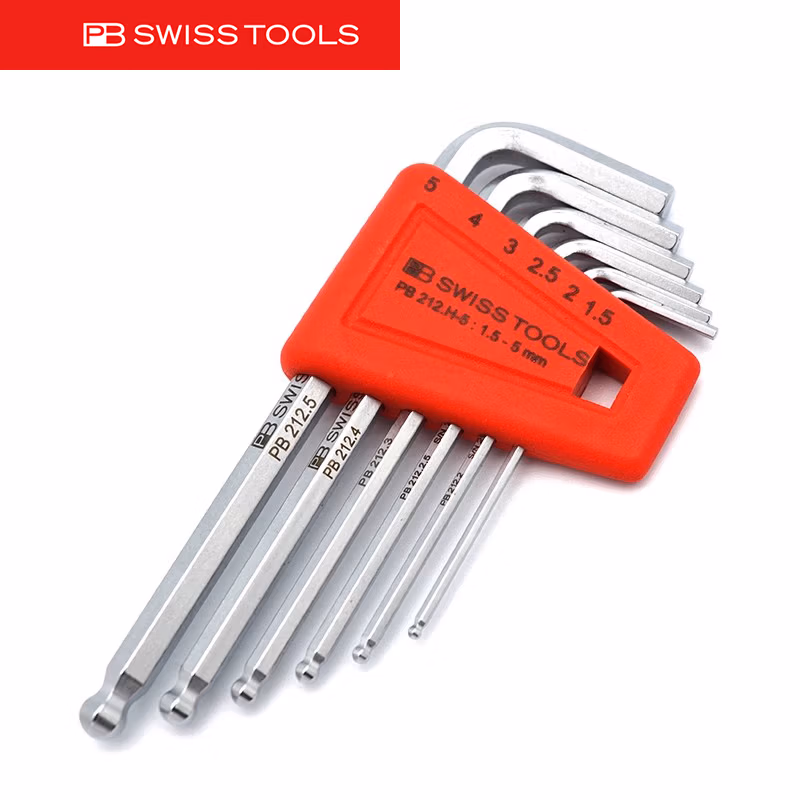 PB SWISS TOOLS/ 瑞铂 L型球头内六角6件套 PB 212.H-5
