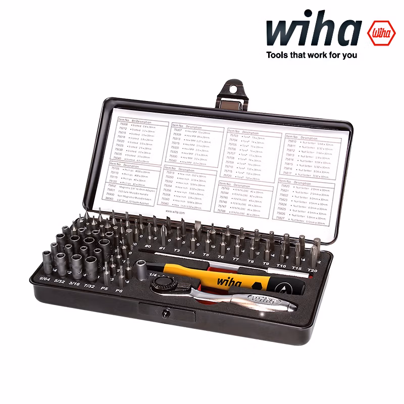 WIHA/威汉 防静电精密螺丝刀批头盒65件套 39971