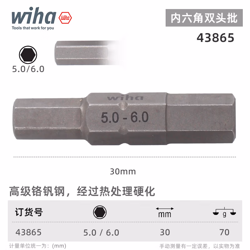 WIHA/威汉 替换批头（多功能工具专用） 43865