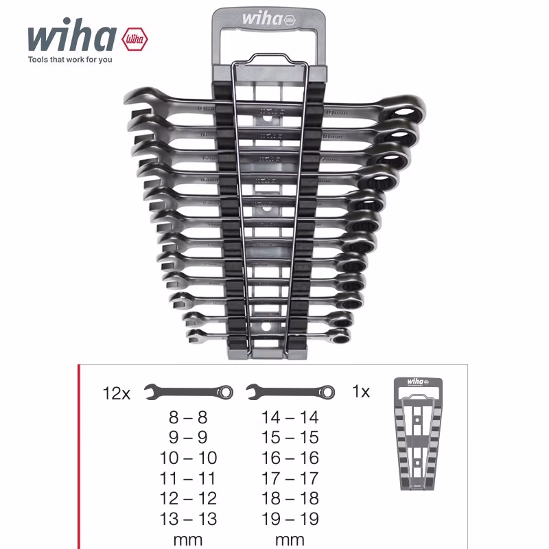WIHA/威汉 梅开两用棘轮扳手12件套 44665