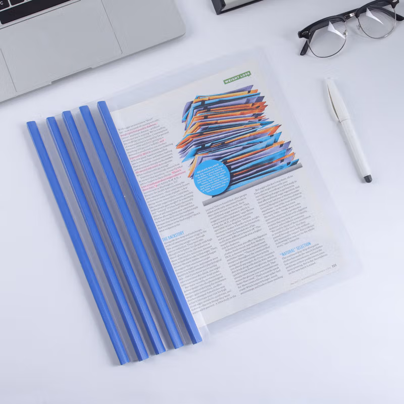 新绿天章0237 中号抽杆夹（9MM）足15C 蓝色装 10个/包