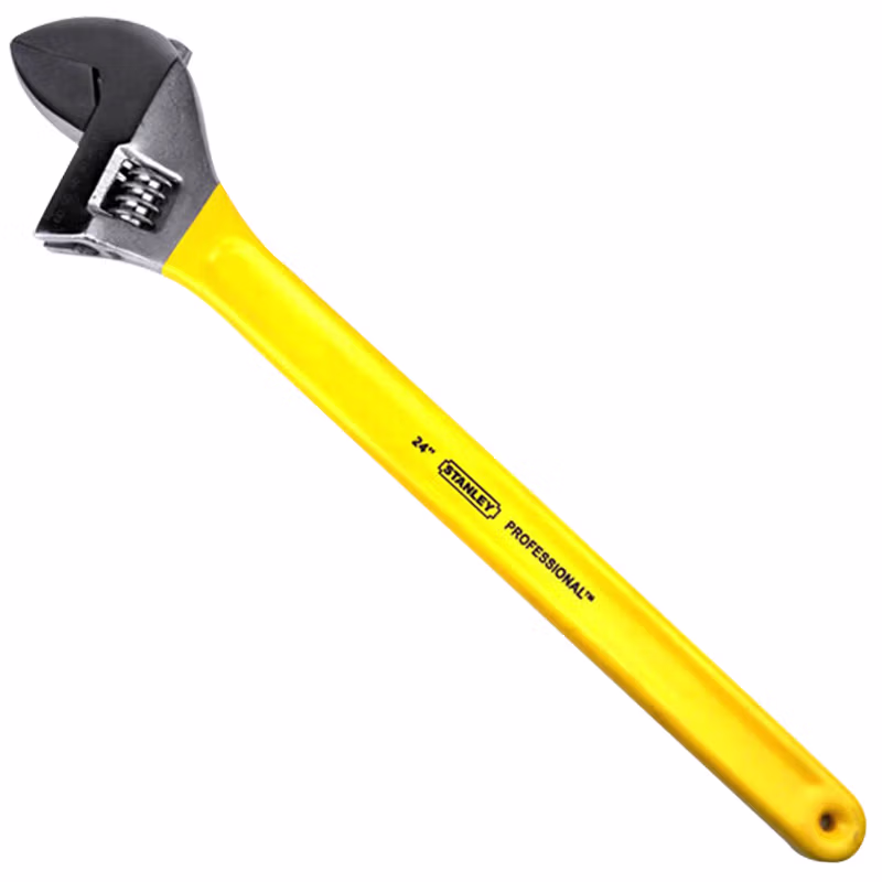 STANLEY/史丹利 黄色沾塑活络扳手24