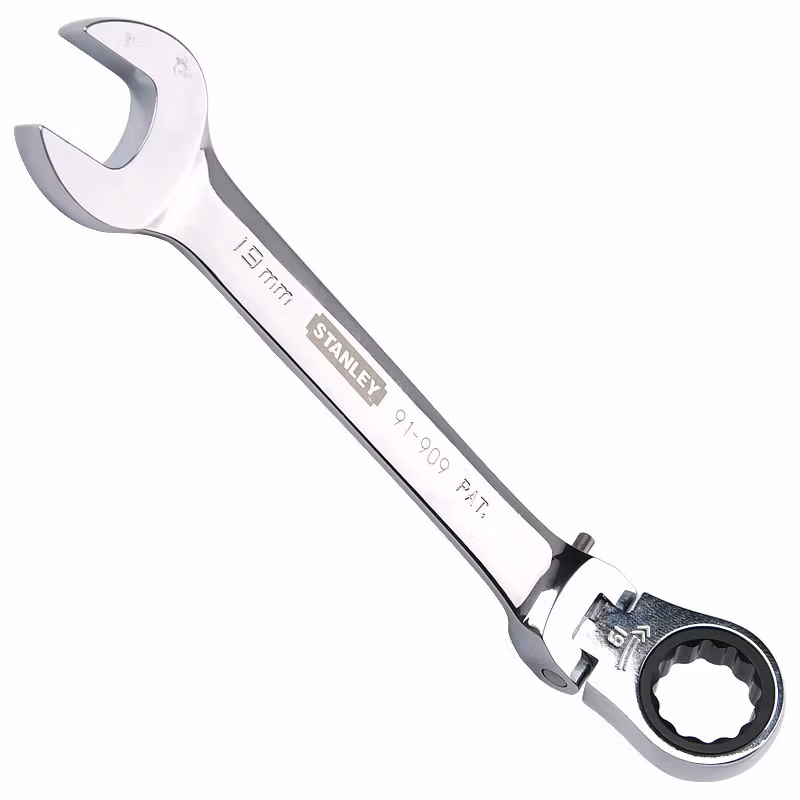 STANLEY/史丹利 公制精抛光活头棘开两用快扳15mm 91-895-1L-22