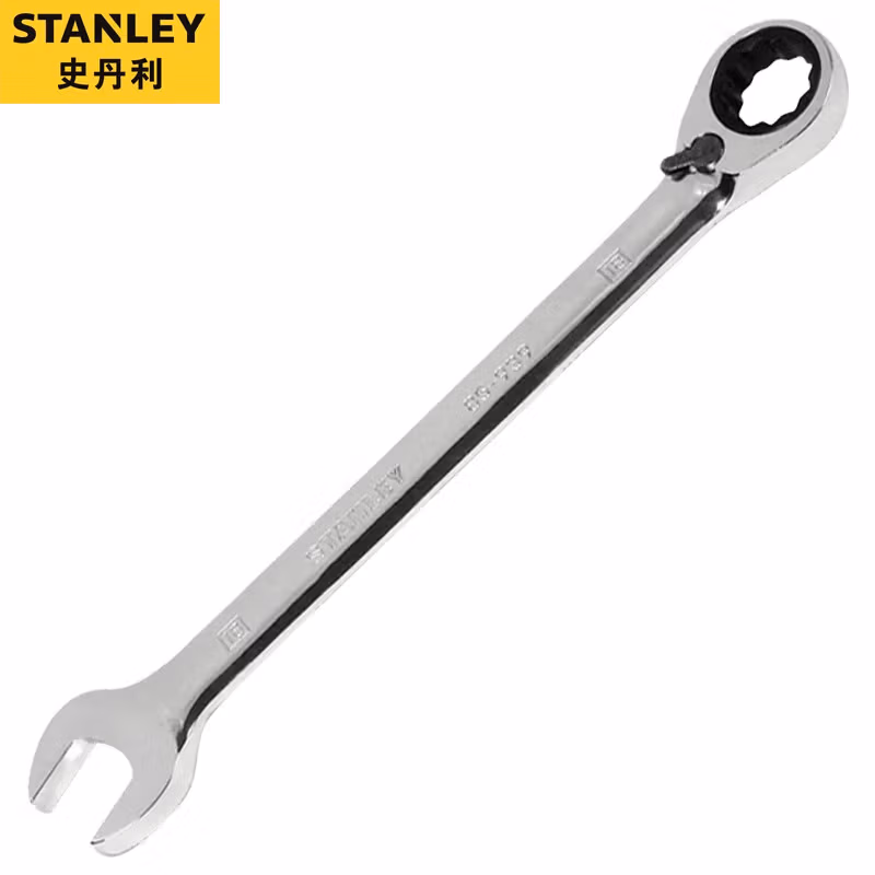 STANLEY/史丹利 公制精抛光双向棘开两用快扳17mm 89-474-1L-22
