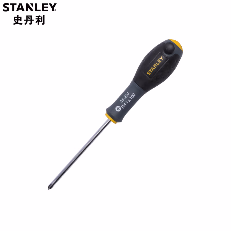 STANLEY/史丹利 三色柄十字螺丝批PH1x100mm 65-207-14