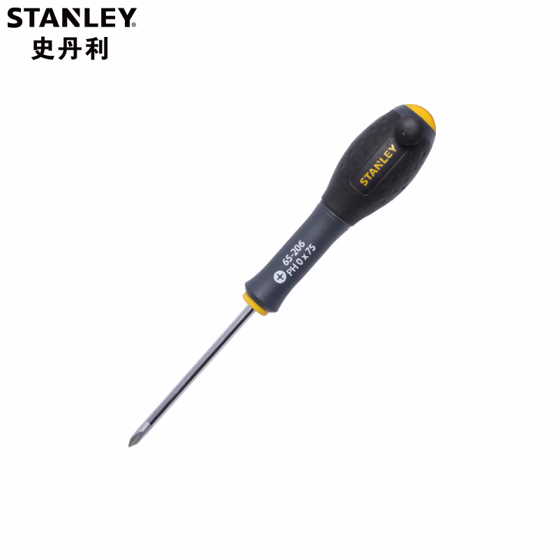 STANLEY/史丹利 三色柄十字螺丝批PH0x75mm 65-206-14