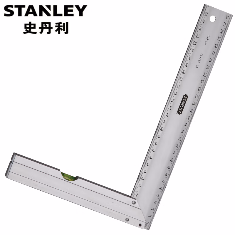 STANLEY/史丹利 带水泡铝直角尺300x164mm 35-352-23