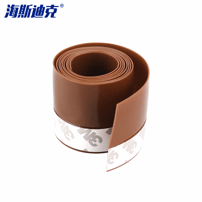 海斯迪克 HK-518 自粘型 隔音防水胶条 门缝门底防风条门窗窗户保温保暖玻璃门封条 棕色45mm5米(1卷)