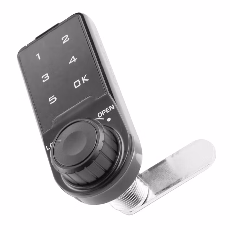 海斯迪克触屏式电子密码锁 免开孔文件柜更衣柜抽屉锁信箱防盗锁 HKsq-351 数字款舌锁20mm