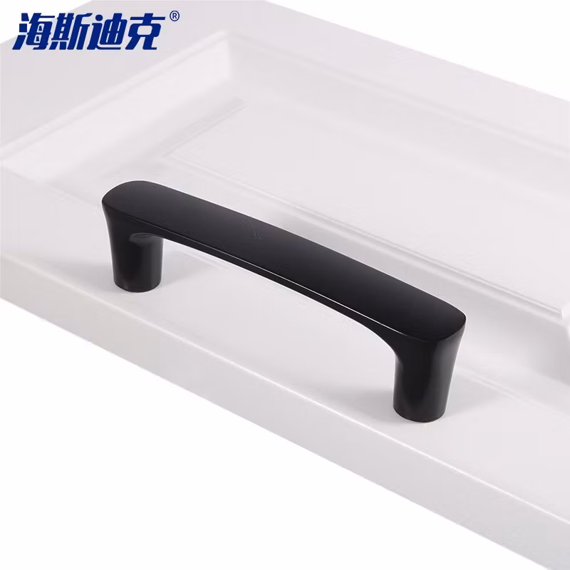 海斯迪克HKSY-84 黑色美式锌合金拉手 现代简约抽屉拉手 实心橱柜衣柜门把手 999-96mm【2个】