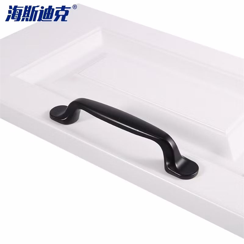 海斯迪克HKSY-84 黑色美式锌合金拉手 现代简约抽屉拉手 实心橱柜衣柜门把手 1704-96mm【2个】