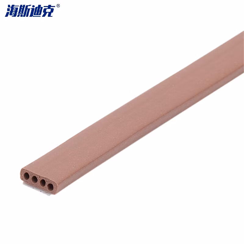 海斯迪克HKSY-66 自粘门窗密封条 6米多孔门缝隔音条 防盗门窗户防撞条防风 I型9*4棕色