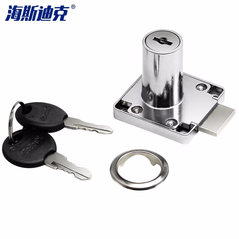 海斯迪克HKSY-35 办公桌抽屉锁安全锁 平头抽屉锁加厚门柜锁 方舌抽屉锁 136-22【锌合金】（配螺丝）