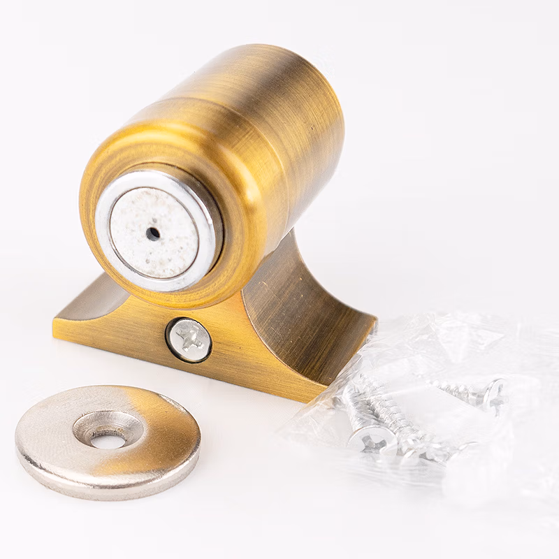 HYSTIC/海斯迪克 HKsq-65 地装门吸加厚门阻防撞隐形门挡磁吸锌合金吸门器强磁实木门地吸 配螺丝 黄古铜