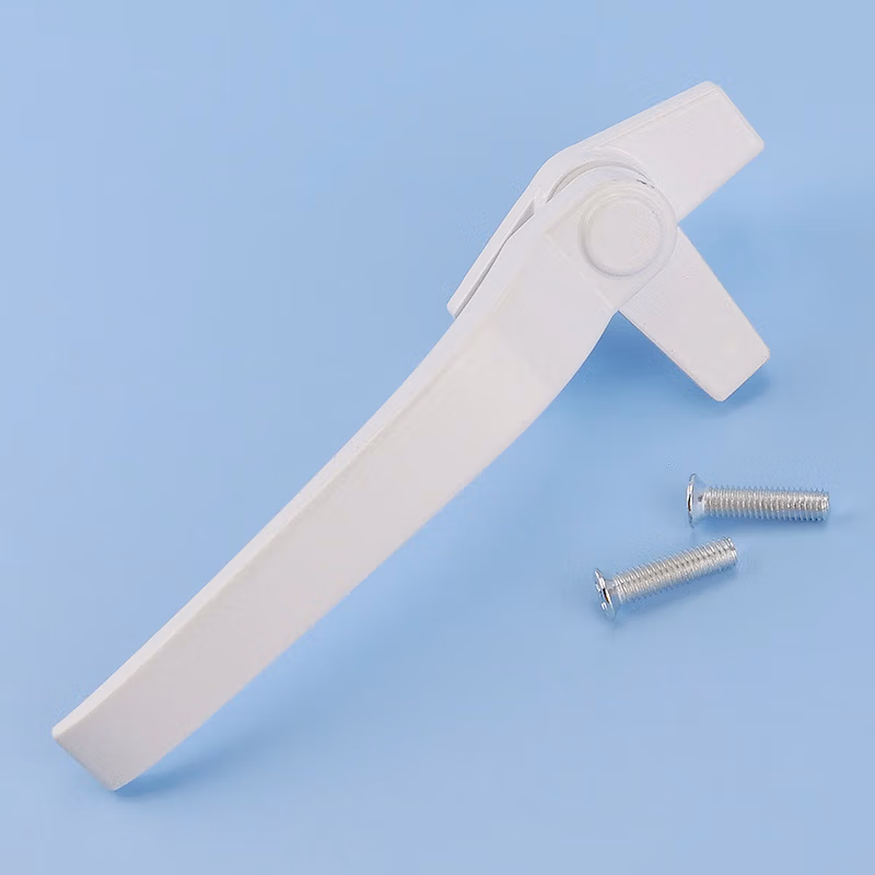 HYSTIC/海斯迪克 HKsq-150 窗户把手 38型锌合金单点平开窗执手 外开窗户7字窗锁 幕墙上悬窗拉手 白色左执手