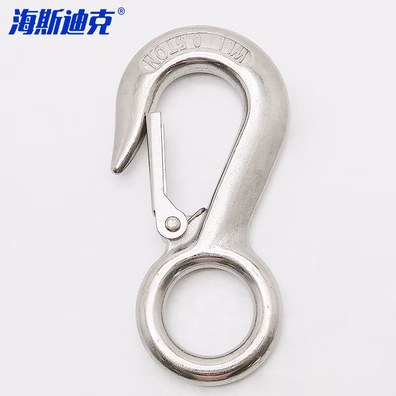 HYSTIC/海斯迪克 HKsq-14 304不锈钢大眼货钩 起重吊钩 防脱羊角滑钩 102mm