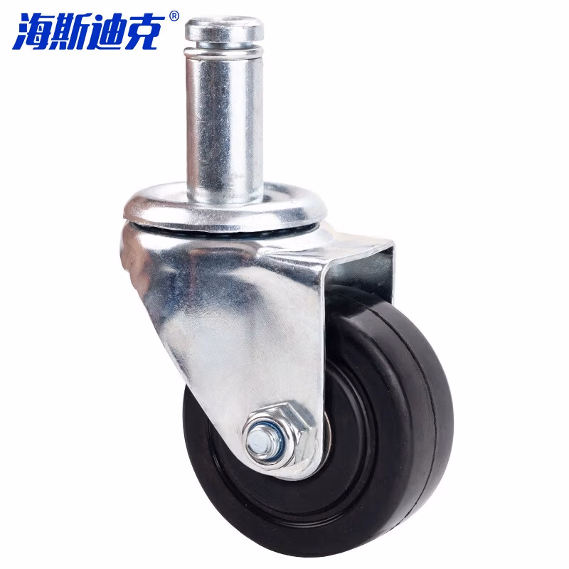 HYSTIC/海斯迪克 HKqy-66 耐磨防静电脚轮 大插杆脚轮轻音转向轮 工业周转车轮子 4寸万向