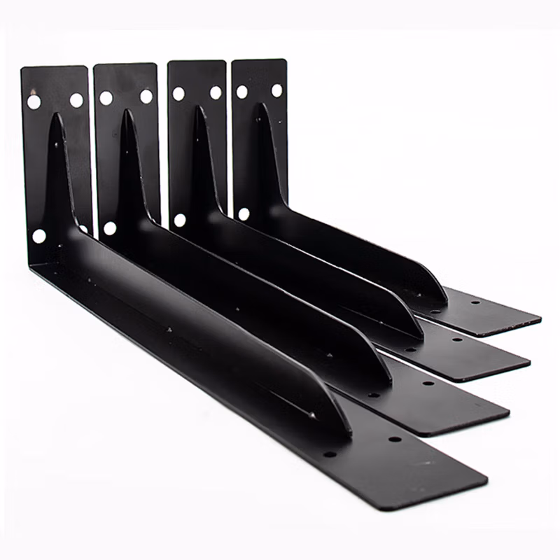 HYSTIC/海斯迪克 HKDP-244 加厚加宽三角冷轧钢固定支架 层板托托架 黑色14寸(1个)配安装螺丝