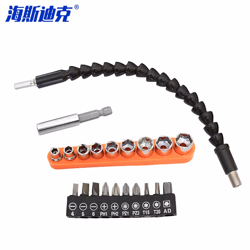 HYSTIC/海斯迪克 HKDP-232 螺丝刀 批头连接软轴 多功能充电钻加长连接杆 21件套