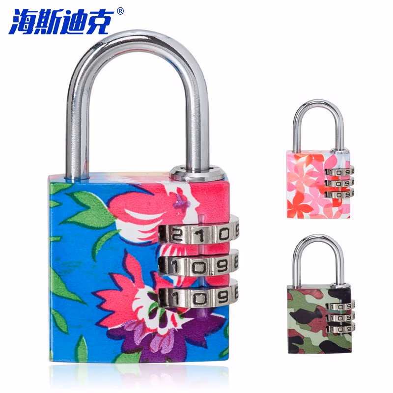 HYSTIC/海斯迪克 HKDP-205 健身房更衣柜箱包防盗实心铝合金印花密码锁 花色随机