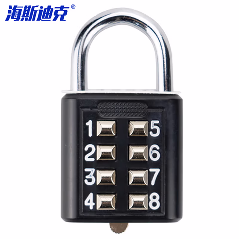 HYSTIC/海斯迪克 8位按键密码锁 健身房更衣柜工具箱防盗固定挂锁HKsq-304 黑