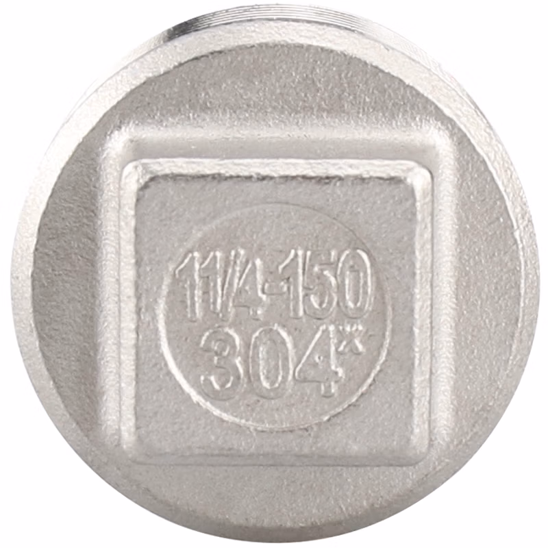 HYSTIC/海斯迪克 304不锈钢外丝堵头 四角塞头四方外丝管堵丝扣 水暖塞头闷头水管封头HKsq-309 DN15-1/2