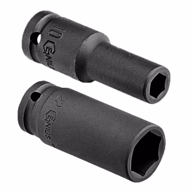 GENIUS/天赋 1/2″气动公制6角长套筒（铬钼钢） 447818