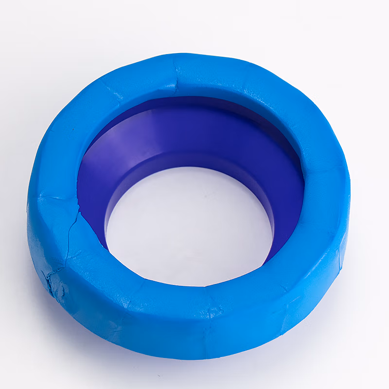 海斯迪克 HKsq-71 通用马桶法兰圈防臭圈 坐便器排污口下水配件防臭加厚密封圈 蓝色法兰RHF204